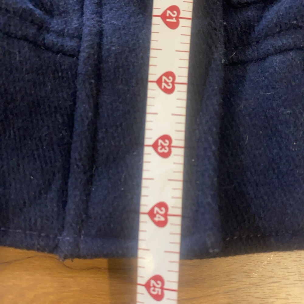Hollister Y2K Navy Faux Fur Lined Hooded Toggle Jacket Size L - Picture 8 of 10